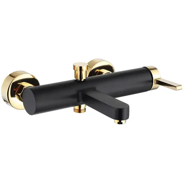 Смеситель для ванны и душа REA POLO BLACK GOLD настенный с изливом (REA-B9979) Смеситель для ванны и душа REA POLO BLACK GOLD настенный с изливом (REA-B9979)