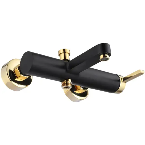 Смеситель для ванны и душа REA POLO BLACK GOLD настенный с изливом (REA-B9979) Смеситель для ванны и душа REA POLO BLACK GOLD настенный с изливом (REA-B9979)