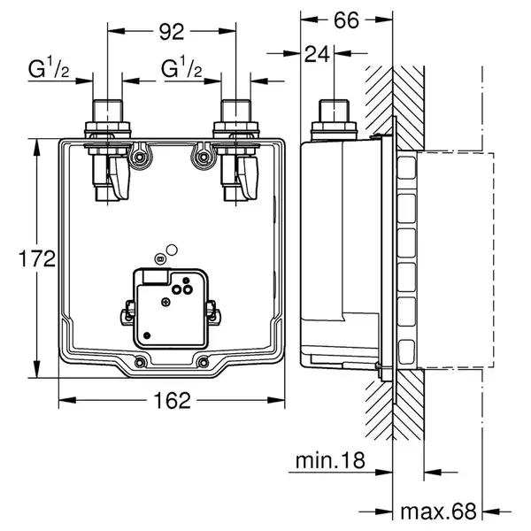 Прихований монтажний ящик GROHE Eurosmart Cosmopolitan E (36339000) Прихований монтажний ящик GROHE Eurosmart Cosmopolitan E (36339000)